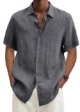 EVE Plus Size Men's Fashion Solid Color Shirt GSZE-ST22092