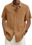 EVE Plus Size Men's Fashion Solid Color Shirt GSZE-ST22092