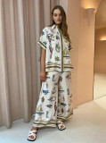 EVE Print Loose Long Sleeve Pants Suit GCYF-9576