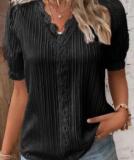 EVE Plus Size Fashion Short Sleeve Blouses GSZE-ST23053