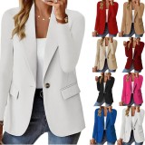 EVE Solid Color Long Sleeve Blazers GSZE-ST23138
