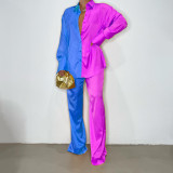 EVE Color Block Loose Two Piece Pants Set GCYF-9391
