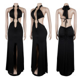 EVE Backless Hollow Out Split Fishtail Dress GTYZ-7591