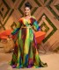 EVE V Neck Ruffles Print Maxi Dress GCYF-9528