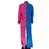 EVE Color Block Loose Two Piece Pants Set GCYF-9391