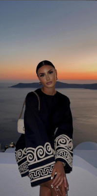 EVE Print Long Sleeve Casual Dress GCYF-9583