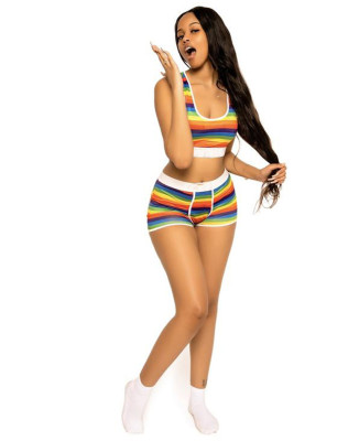 EVE Printed Sexy Tank Top And Shorts Two Piece Set GCYF-CY001