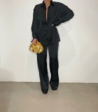 EVE Long Sleeve Solid Color Loose Two Piece Pants Set GCYF-9337