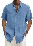 EVE Plus Size Men's Fashion Solid Color Shirt GSZE-ST22092