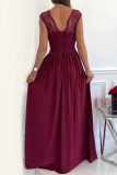 EVE Sleeveless Lace Backless Maxi Dress GSZE-1996