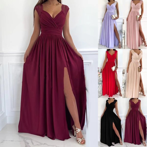EVE Sleeveless Lace Backless Maxi Dress GSZE-1996