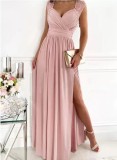 EVE Sleeveless Lace Backless Maxi Dress GSZE-1996