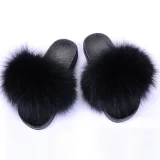 EVE Genuine Fox Fur Non-Slip Slippers NGZR-GT542