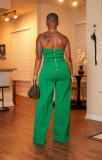 EVE Solid Color Wrap Chest Jumpsuit GXKQ-SX0402