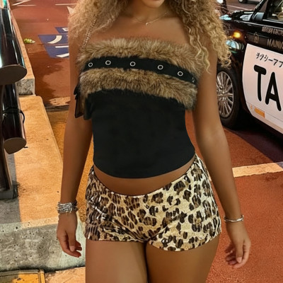 EVE Fur Patchwork Wrap Chest Vest GWEN-JWJT45237