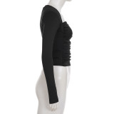 EVE Long Sleeve Square Neck T Shirt GWEN-JWJT44861