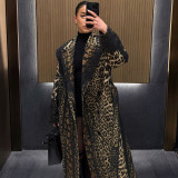 EVE Leopard Print Belt Trench Coat XEF-K25C82416