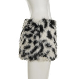 EVE Sexy Patchwork Fuzzy Skirt GWEN-JWFD39827