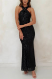 EVE Sleeveless Sequin Maxi Dress GXRF-QC094