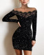 EVE Plus Size Lace Hollow Out Mini Dress GXRF-QC065