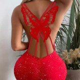 EVE Backless Butterfly Cutout Mini Dress GXRF-QC109