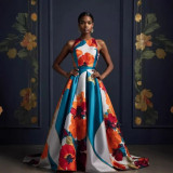 EVE Sleeveless Print Big Swing Maxi Dress GXRF-QC122