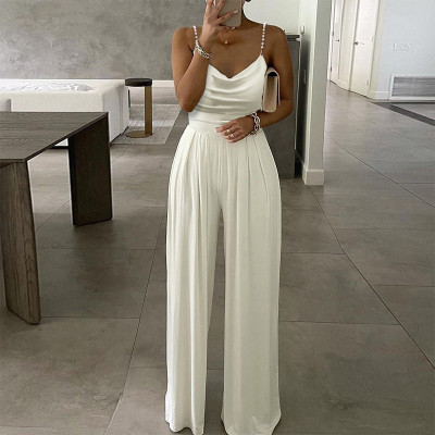 EVE V Neck Backless Jumpsuit GXRF-Y59
