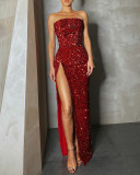 EVE Sequin Split Tube Top Dress GXRF-QC020