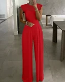 EVE Plus Size Solid Color Jumpsuit GXRF-Y39