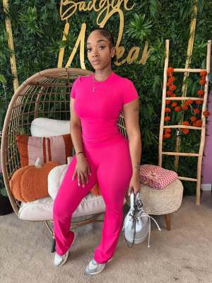 EVE Short Sleeve Yoga Pants Suit YWXS-K25L1314