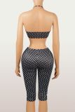EVE Polka Dot Print Sling Two Piece Pants Set YWXS-K25L1219