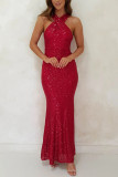 EVE Sleeveless Sequin Maxi Dress GXRF-QC094