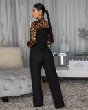 EVE Leopard Print Tie Up Jumpsuit OSM-4494