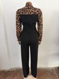 EVE Leopard Print Tie Up Jumpsuit OSM-4494