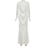 EVE Irregular Mesh Maxi Dress XEF-K25D84628
