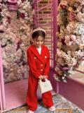 EVE Kids Girls Solid Blazer Two Piece Pants Set GYAY-8139