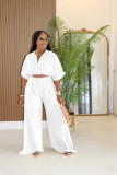 EVE Solid Color Half Sleeve Pant Suit GTYZ-7589