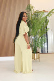 EVE Solid Color Half Sleeve Pant Suit GTYZ-7589