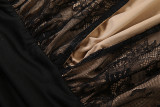 EVE V Neck Lace Patchwork Skirt Suit XEF-K25S82803