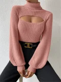 EVE Hollow Out Long Sleeve Sweater GZYF-1019