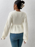 EVE Tie Up Ruffles Knits Sweater GZYF-1058