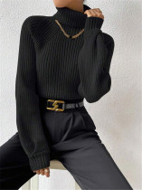 EVE High Collar Knits Pullover Sweater GZYF-1023