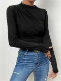 EVE Long Sleeve Ruched T Shirt GZYF-1007