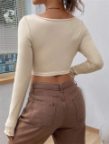 EVE Irregular Long Sleeve T Shirt GZYF-1056
