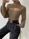 EVE Hollow Out Long Sleeve Sweater GZYF-1019