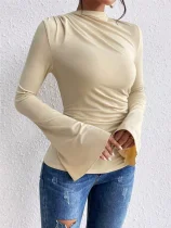EVE Flare Sleeve Solid Color T Shirt GZYF-1170