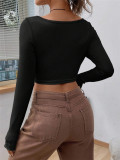 EVE Irregular Long Sleeve T Shirt GZYF-1056