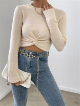 EVE Cross Knits Long Sleeve Sweater GZYF-1025