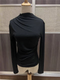 EVE Long Sleeve Ruched T Shirt GZYF-1007