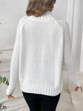 EVE Solid Color Long Sleeve Sweater GZYF-1091